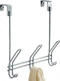 RACK OVER DOOR 3 HOOK CHROME  