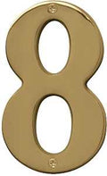 NUMBER HOUSE 8 SB 5IN POL BRS 