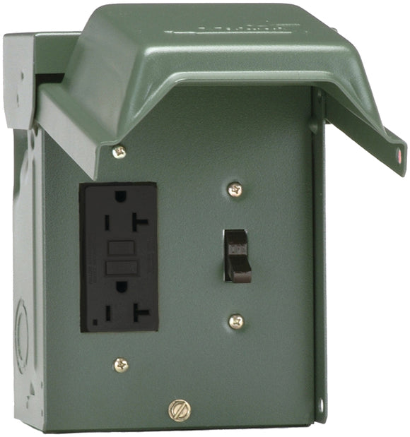 Midwest U010S010GRP Power Outlet, 20 A, 120 V, Green