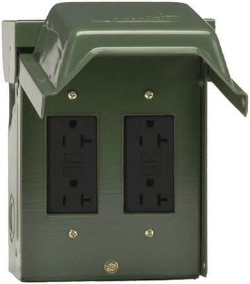 Midwest U012010GRP Power Outlet, 20 A, 120 V, NEMA: 3R, Green
