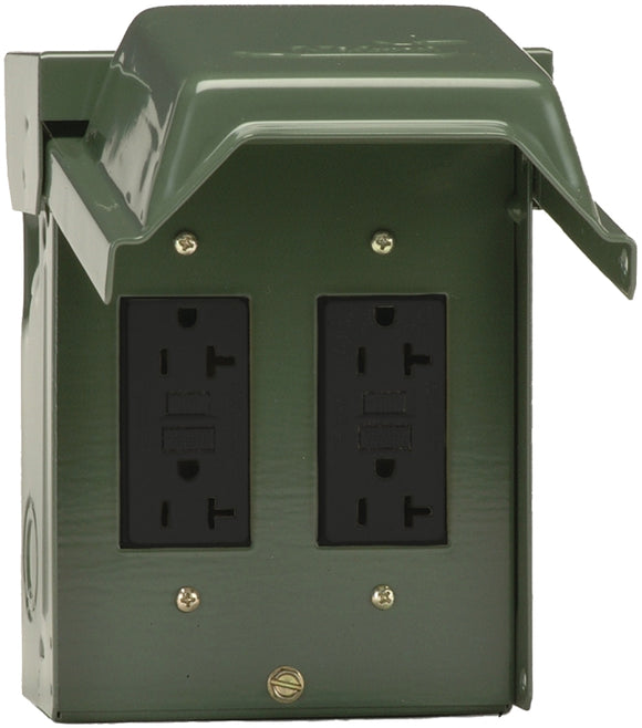 Midwest U012010GRP Power Outlet, 20 A, 120 V, NEMA: 3R, Green