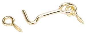HOOK/EYE SOLID BRASS 1-1/2IN  