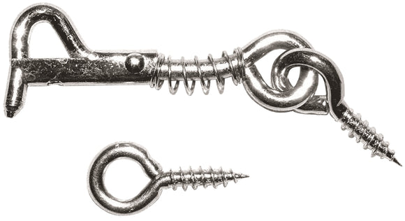 ProSource LR-411-PS Gate Hook and Eye, 1/8 in Dia Wire, Steel