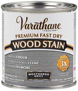 STAIN WOOD INT WTHR GRAY 1/2PT