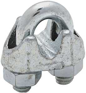 CLAMP CABLE ZINC PLATED 1/4IN 