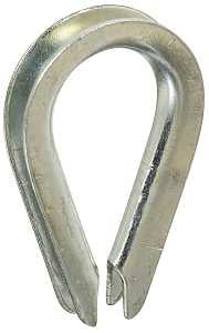 THIMBLE WIRE CBL ZN PLT 1/8IN 