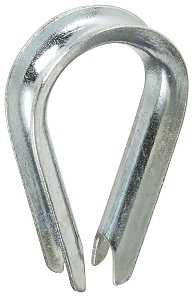 THIMBLE WIRE CBL ZN PLT 1/4IN 