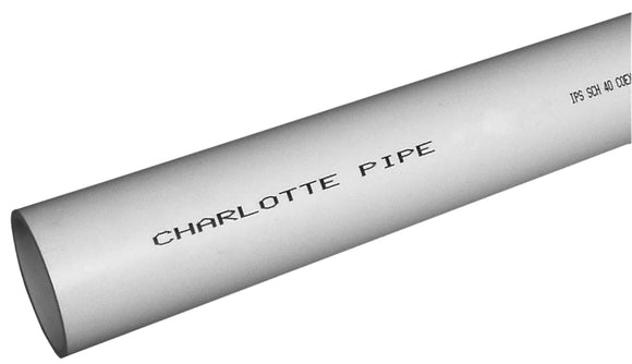 JM Eagle PVC 04200 0800 Pipe, 2 in, 20 ft L, PVC, White