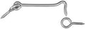 HOOK/EYE GATE ZINC PLATED 6IN 