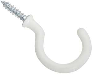 HOOK OUTDR WHT VYL CTD 1-1/2IN