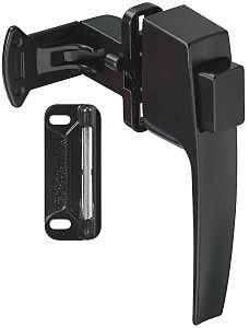 LATCH PUSHBTTN BLACK 1-3/4IN  