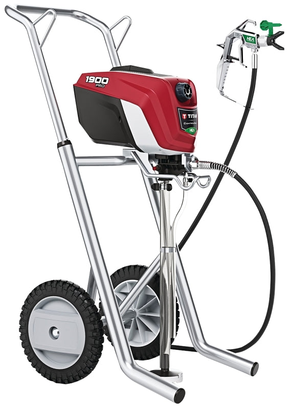 Titan 0580008 Airless Paint Sprayer, 0.7 hp, 50 ft L Hose, 0.019 in Tip, 0.4 gpm, 1600 psi