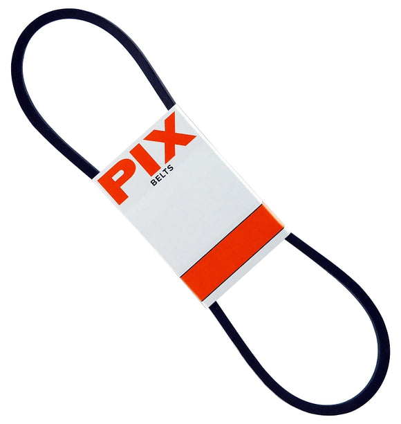 PIX B46/5L490 V-Belt, 49 in Outside Circumference, 21/32 in W, 3/8 in Thick, Black