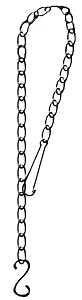CHAIN HANGING GRN FINISH 33IN 