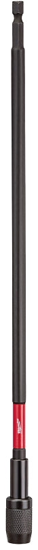 Milwaukee SHOCKWAVE 48-32-4533 Series Bit Holder, 12 in L, 1/4 in Drive, Hex Drive, 1/4 in Shank, Hex Shank, Steel, 1/PK