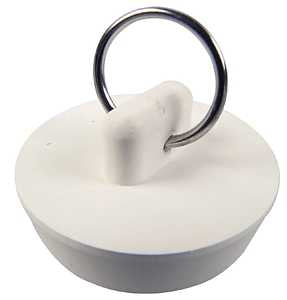 STOPPER DRAIN RUBBER 1-3/8 WHT