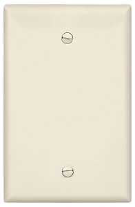 WALLPLATE BLANK LT ALMOND 1G  