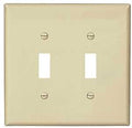 WALLPLATE TOGGLE LT ALMOND 2G 