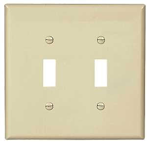 WALLPLATE TOGGLE LT ALMOND 2G 