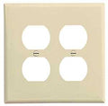 WALLPLATE RCPT LT ALMOND 2G   