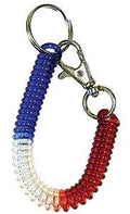 KEY RING CLD W/CLP RED/BLUE   