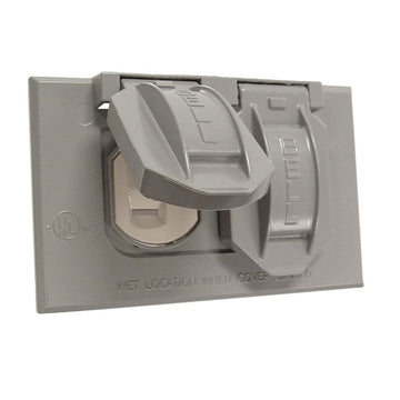 Bell Outdoor 5712-5WRTR Weatherproof Cover, 4-9/16 in L, 2-13/16 in W, Aluminum, Gray