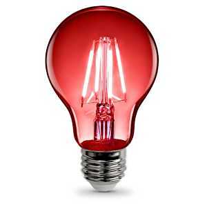 BULB LED A19 E26 4.5W CLR RED 