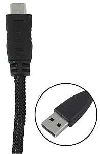 USB MICRO-USB A BRDD BLK 3FT  