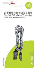 USB MICRO-USB A BRDD BLK 6FT  