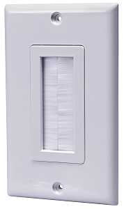 WALLPLATE PASS-THRU V BRUSH   