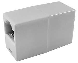 T-COUPLER IN-LINE CAT5/6 WHITE