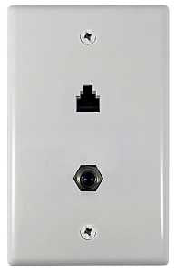 WALLPLATE COAX CAT5/6&RJ6     