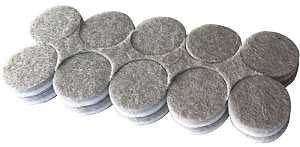 PAD FELT ROUND COMM GRAY 3/4IN