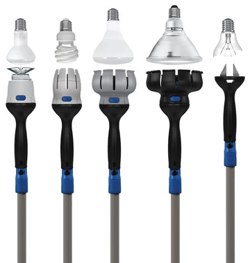 Unger Professional 977001 Light Bulb Changer, 11 ft L Extension, Plastic