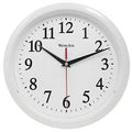 CLOCK WALL RND PLSTC WHT 10IN 