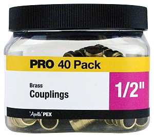 COUPLING PEX 40PK 1/2IN       