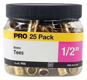 TEE PEX 25PK 1/2IN            