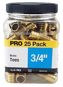 TEE PEX 25PK 3/4IN            