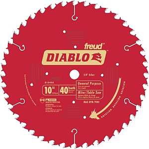 CIRC SAW BLADE 10IN 40T DIABLO