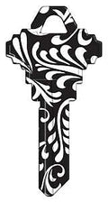 SC1-41 KEYBLANK SWIRL BLK/WHT 