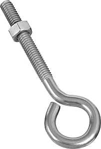 EYE BOLT W/NUT 1/4X2-1/2IN SS 