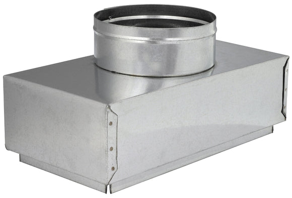 Imperial GVL0132-B Duct Boots, 14 in L, 6 in W, 12 in H, 30 ga Gauge, Steel, Galvanized