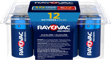 Rayovac 814-12PPK Battery, 1.5 V Battery, 7245 mAh, C Battery, Alkaline