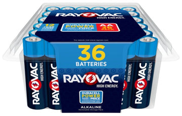Rayovac HIGH ENERGY 815-36PPK Battery, 1.5 V Battery, 750 mAh, AA Battery, Alkaline
