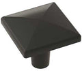 KNOB CABINET FLT BLACK 1-1/8IN