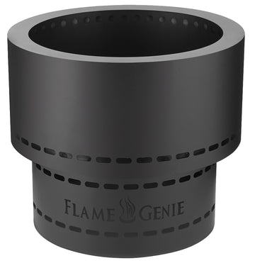 Flame Genie FG-19 Pellet Fire Pit, 19 in OAW, 19 in OAD, 16-1/4 in OAH, Round, 17 lb Heating, Steel