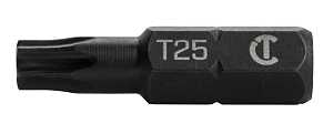 BIT INSERT S2 STL TORX T25X1IN