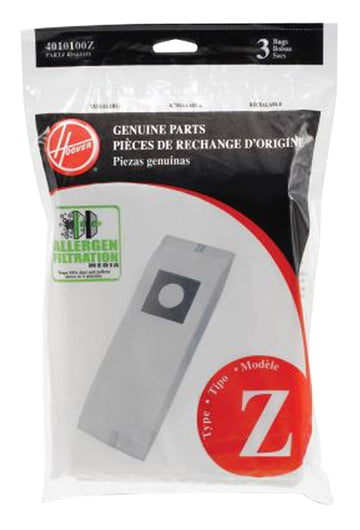 Hoover 4010100Z Type-Z Allergen Vacuum Bag, Paper