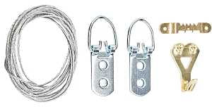 KIT PICTURE HANGING BRASS 50LB