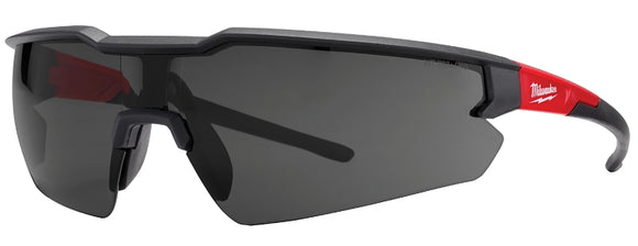 Milwaukee 48-73-2054 Safety Glasses, Unisex, Scratch-Resistant Lens, Polycarbonate Lens, Plastic Frame, Black/Red Frame